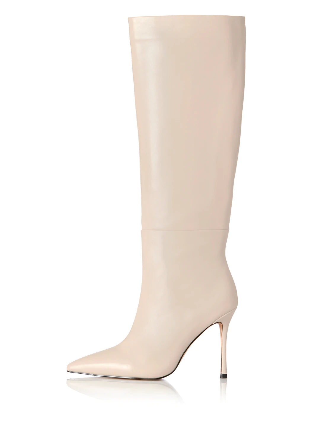 Cream top boots leather