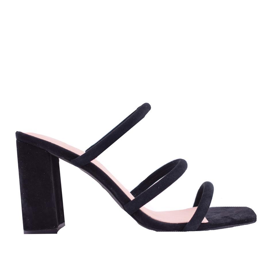 Solsana Judith Mule Black Suede